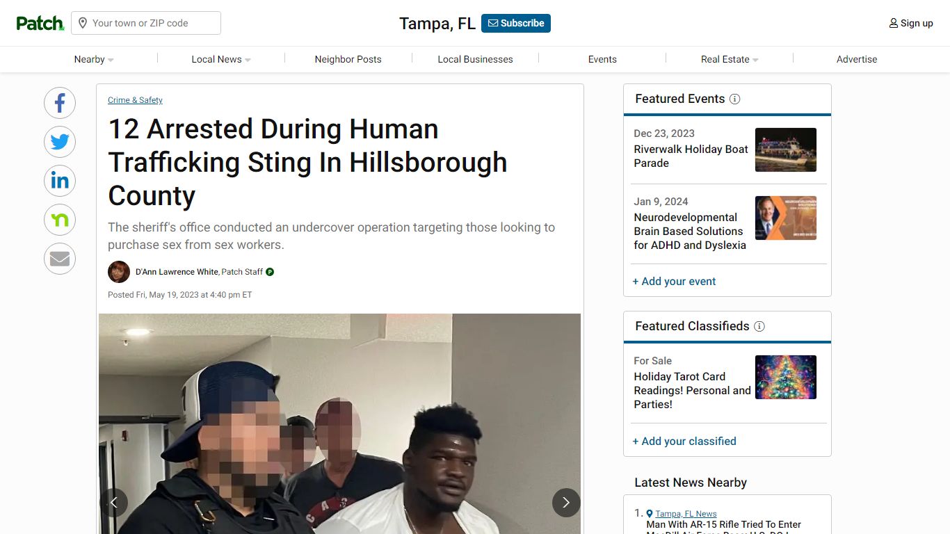 12 Arrested During Human Trafficking Sting In Hillsborough County - Patch